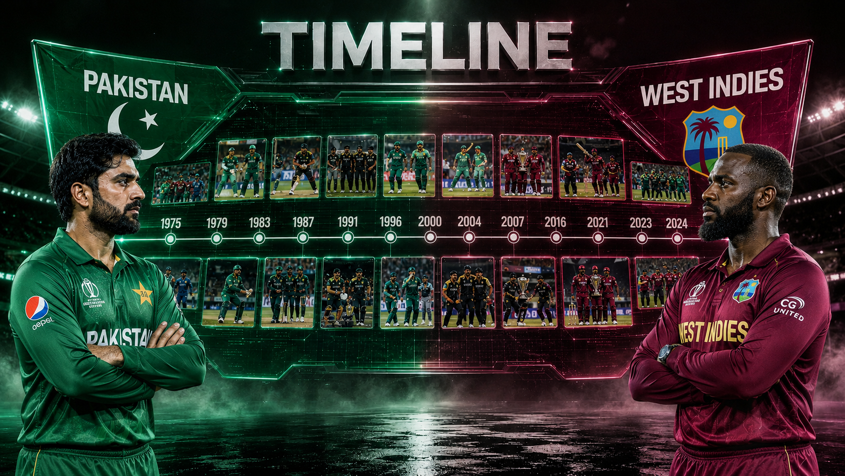 Pakistan National Cricket Team Vs West Indies Cricket Team Timeline